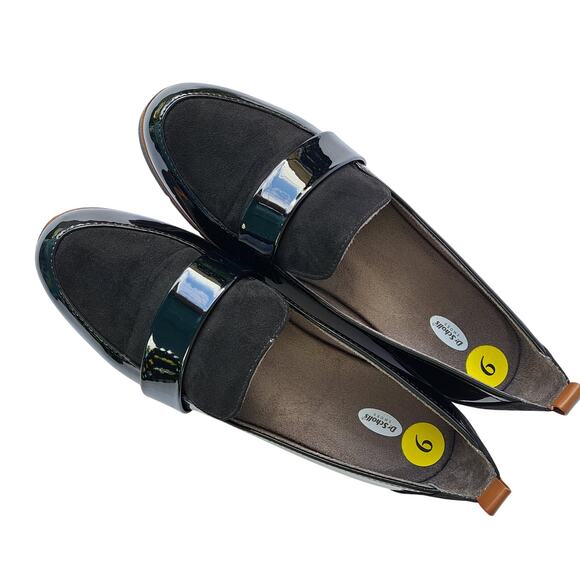 Dr. Scholl's Webster Slip On Platform Loafers Sz 9 Black Faux Patent/Microfiber - Picture 3 of 9